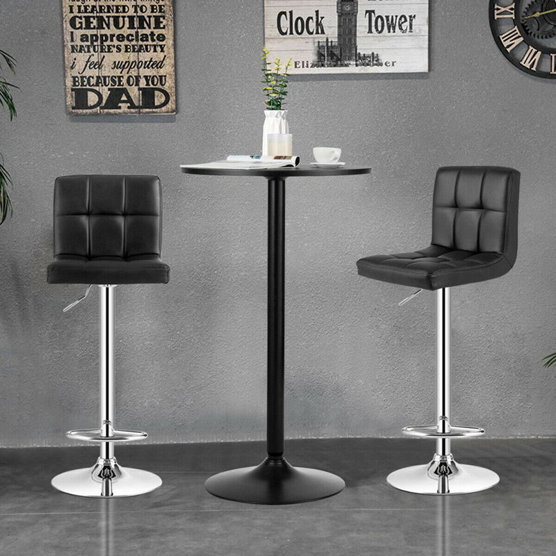 Allana-Jo 2 - Person Pedestal Dining Set, Black