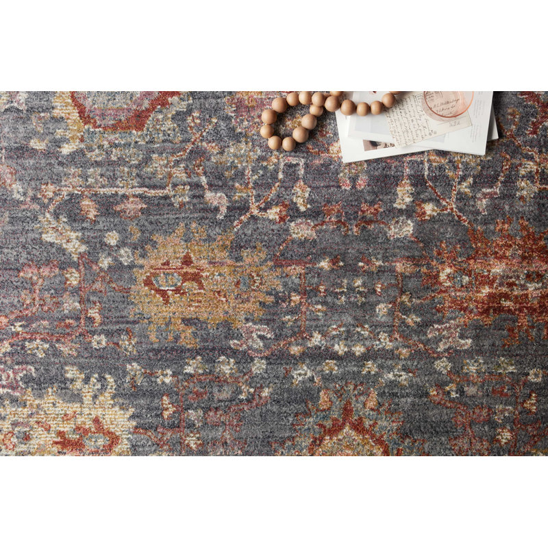 Febbas Performance Oriental Indoor Rug, Round 7'9"