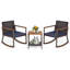 Ensemble de conversation pour patio en osier pour 2 personnes avec coussins Arjen-525843196