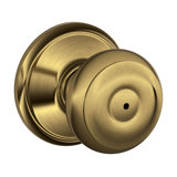 Schlage Georgian Aged Bronze Steel Privacy Lockset ANSI Grade 2 1-34 in.