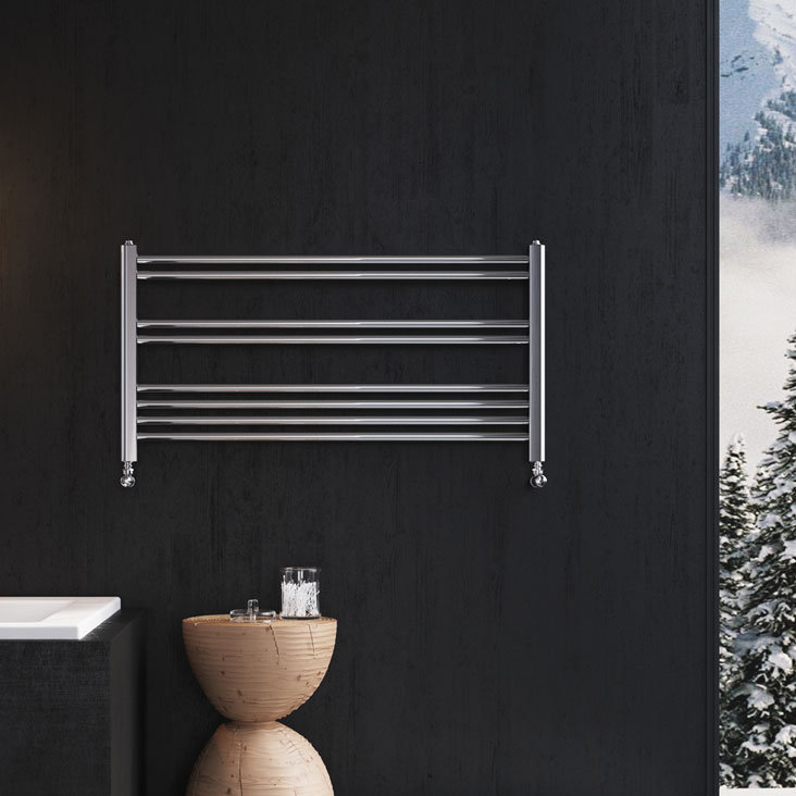Straight Towel Rail Heated Towel Rails, 500mm H x 980mm W x 30m D