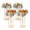 4PCS Gold Metal Column Wedding Flower Stand, 31.5inch High With Metal Laminate, Vase Geometric Centerpiece Stands, Cylindrical Floral Display Rack for Events Reception, Party Road Leads
