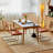 Black Rectangular Stone with Solid Dining Table For Dining Room/Kitchen-654389732-654389728