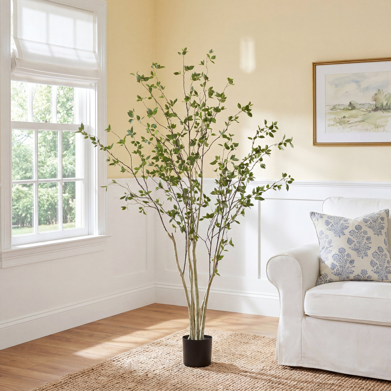 Anzavia 84'' Faux Citrus Tree in Pot