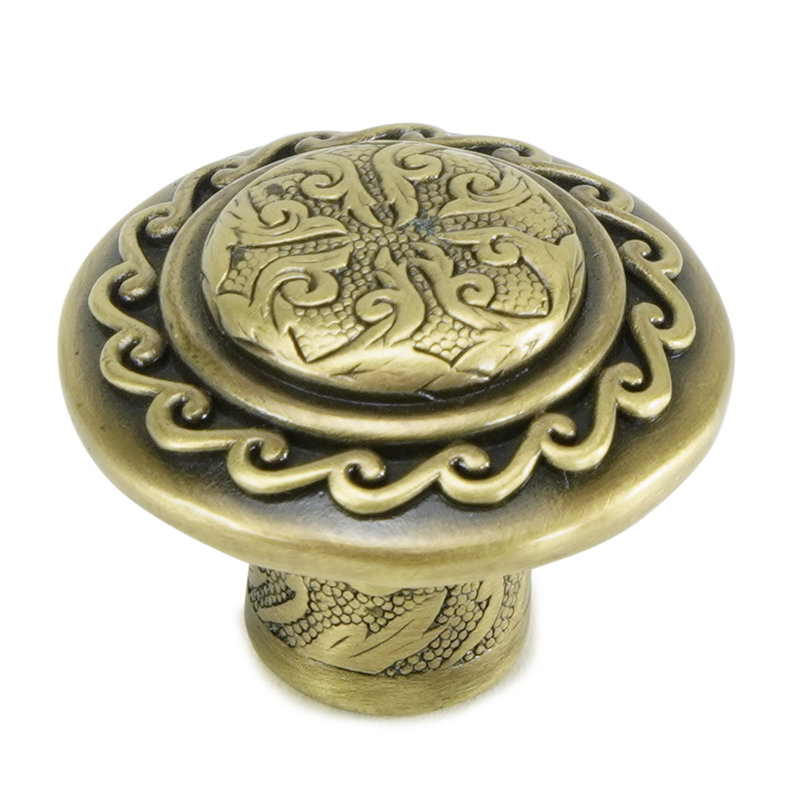 AMERICANA KNOB; BURNISH, Brass