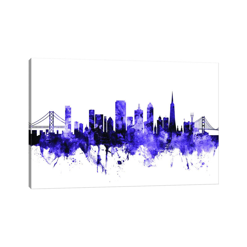 San Francisco, California Skyline II by Michael Tompsett - Wrapped Canvas Gallery-Wrapped Canvas Giclée