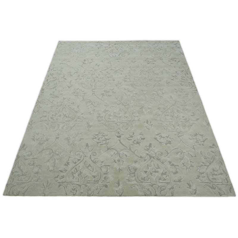 Wool Damask Indoor Rug