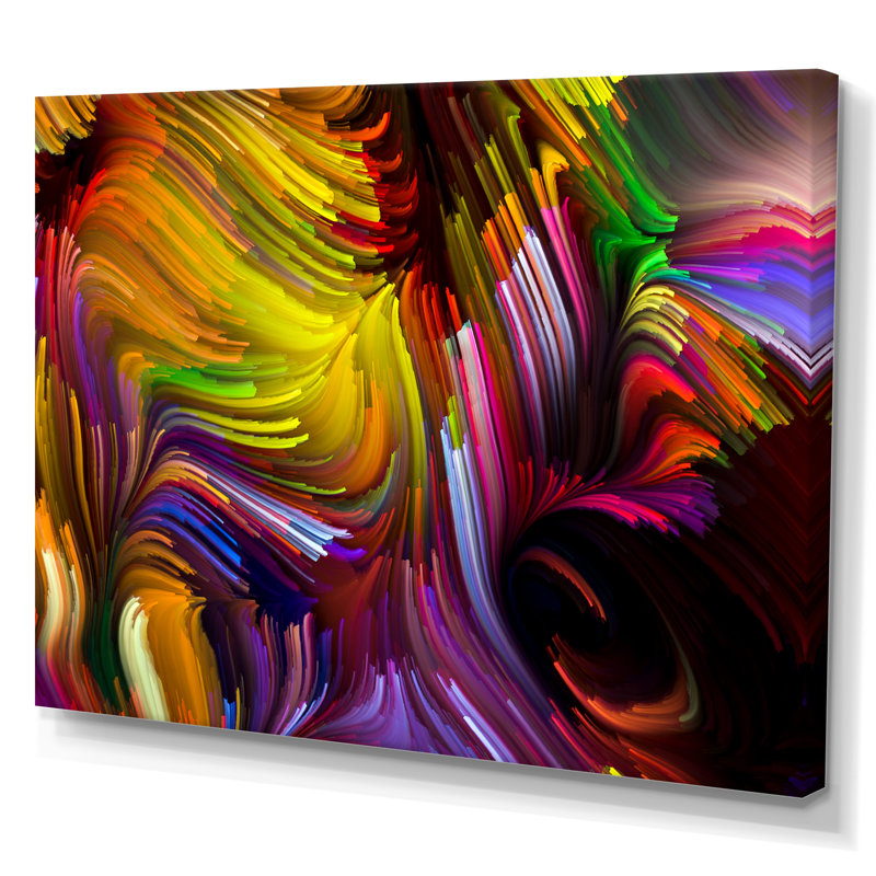 Vivant, art liquide V - cadre photo, impression sur toile, H 16 po x l 32 po x P 1,5 po, Toile tendue