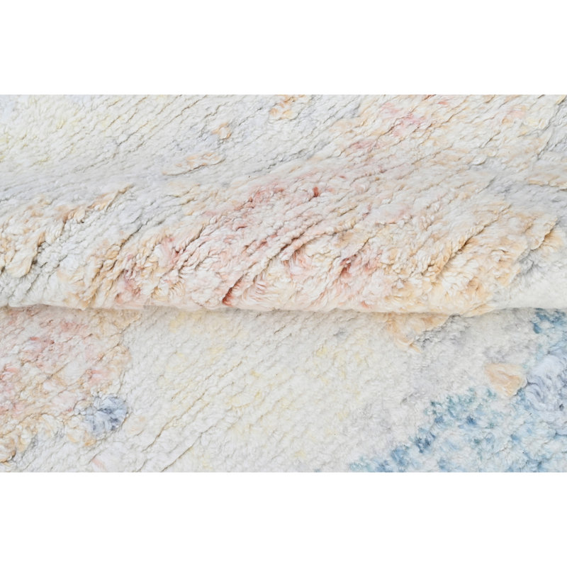 Hand Knotted Wool Area Rug, Rectangle 8' x 10'