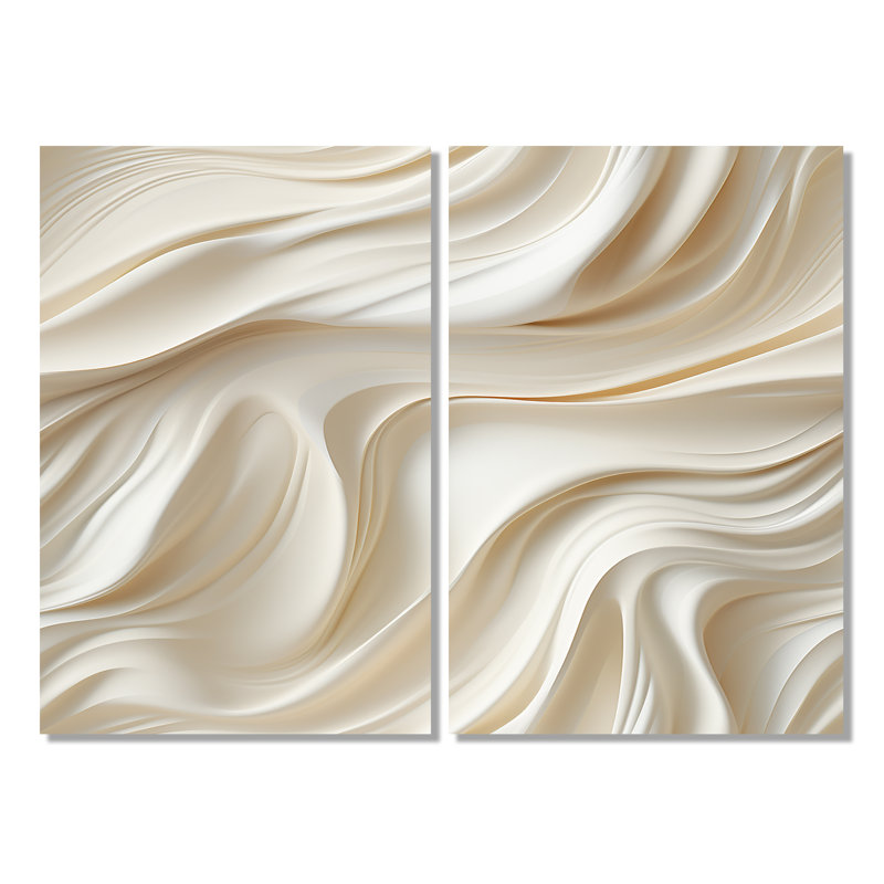 Sculptural Elegance - Abstract Large Wall Art, Wrapped Canvas, Does Not Apply, 36" H x 48" W