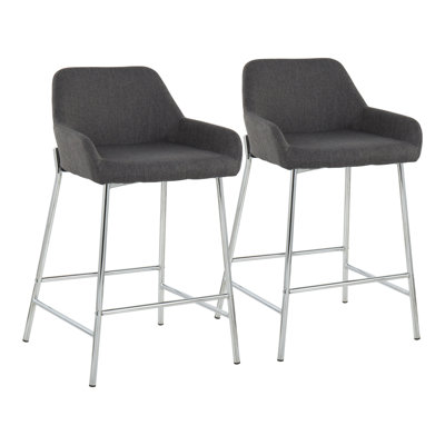 Cassiopeia Fixed-Height Bar & Counter Stool with Metal Legs