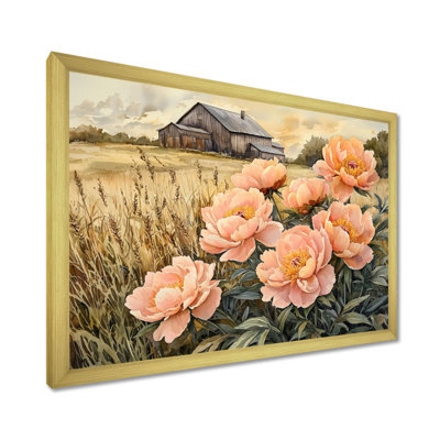 Dovil Farm, pivoines dans le bac à céréales, champ IV - pivoines, art mural