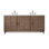 Meuble-lavabo double 72 po Portland noyer blanchi avec chargeur sans fil FreePower