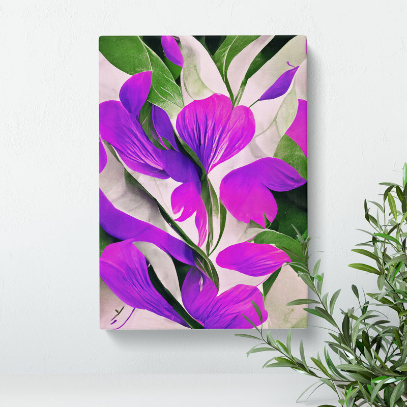 Beautiful Abstract Flowers No.1 - Wrapped Canvas, 50cm H x 35cm W x 3cm D