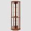 Vitrine de coin à 6 tablettes avec système d'éclairage avec tablettes réglables en verre trempé et miroir (ampoule E26 non incluse)-205549273