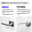  Quadra Single Dummy Door Lever Modern Concealed Design Non-Turning for (Closet, Pantry or Hallway) – Sleek Minimalist Style in Brushed Nickel-114645782