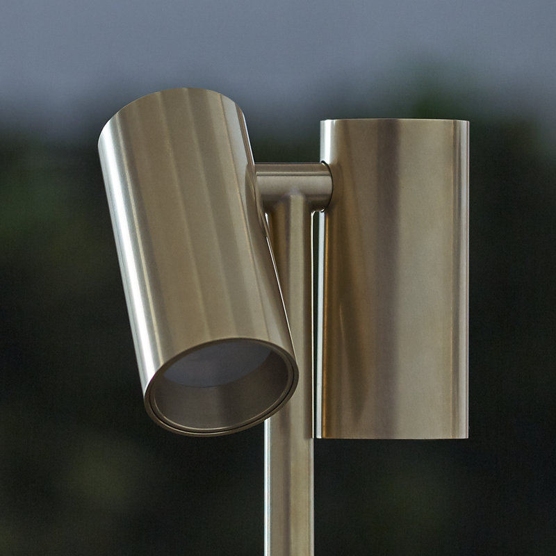 Doppia Accent Rechargeable Table Lamp, Natural Brass