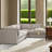 Beige Linen - Look Modular Sectional Sofa, Solid Wood & Multi - Layer Board Frame