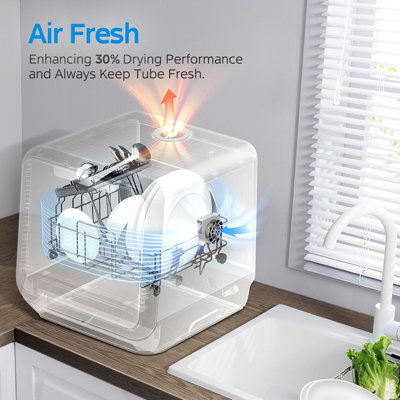 Midea MDC17P0ABB Portable Countertop Mini 5L Built-in Water Tank, No Hookup Needed