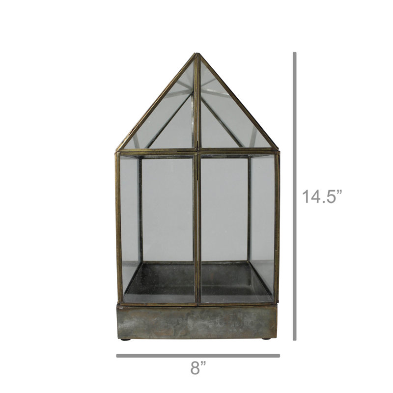 Terrarium en verre Keyjuan, H 4,5 po x l 8 po x P 8 po