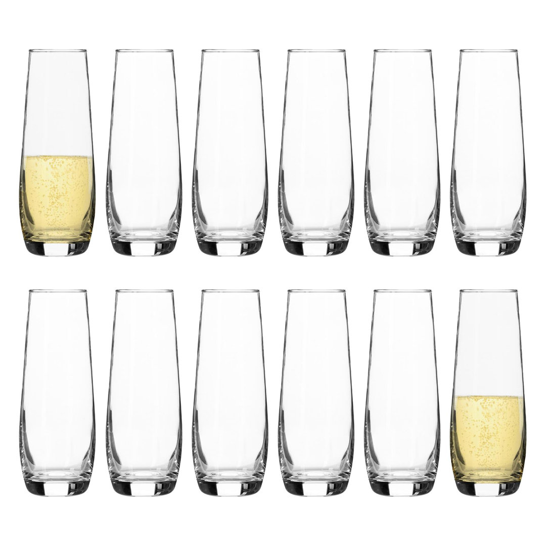 Argon Tableware - Corto Stemless Champagne Flutes - 230ml - Clear