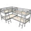 Lit superposé simple en L en gris. Bois massif pour la longévité. Possibilités d'utilisation polyvalentes. Améliore l'atmosphère de la chambre à coucher. Aucune boîte à ressorts nécessaire. Sécuritaire avec. Dimensions de 76 po x 39 po. Poids de 175 lb / 275 lb-922826690