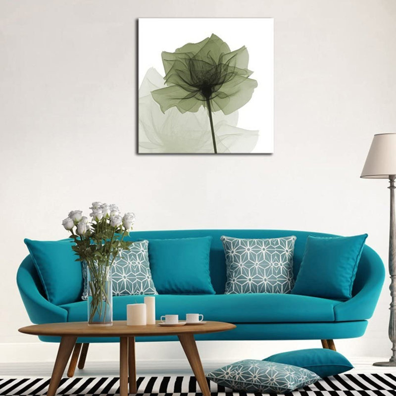 Art floral sur toile 16 "x 16"