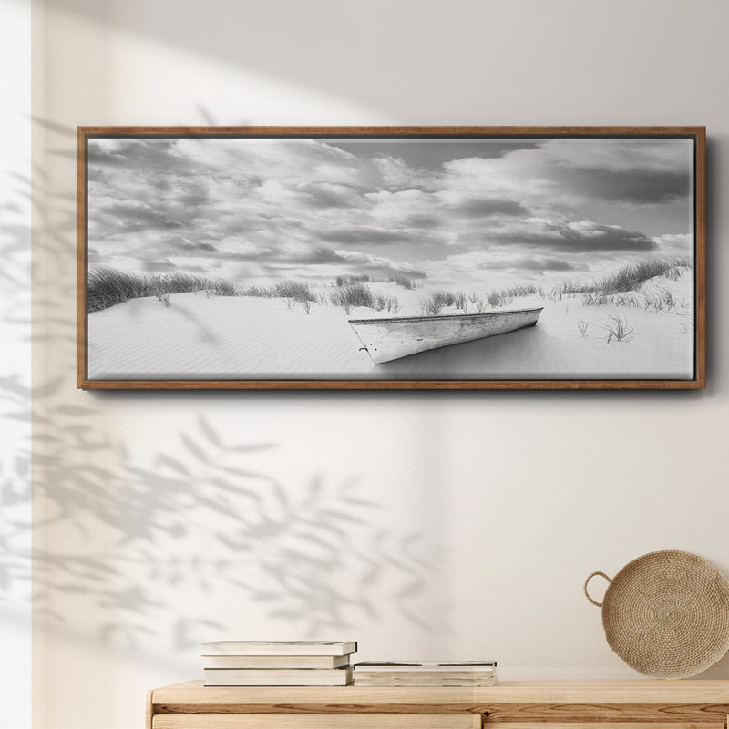 Beach- Framed Canvas, 20" H x 50" W