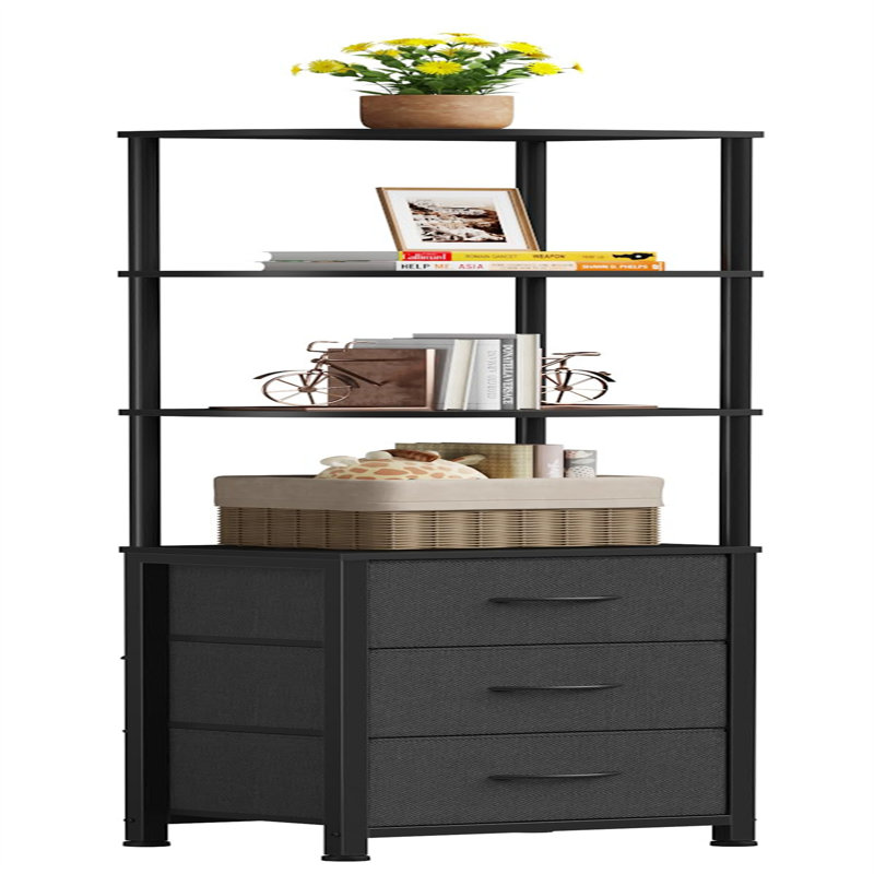 172cm H x 38cm W Metal Corner Bookcase, Black