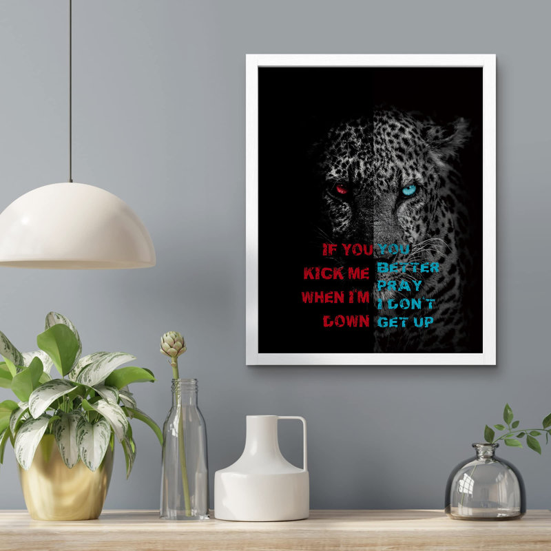 «I Am Not Down Easily» sur papier, Blanc, H 14 po x l 11 po