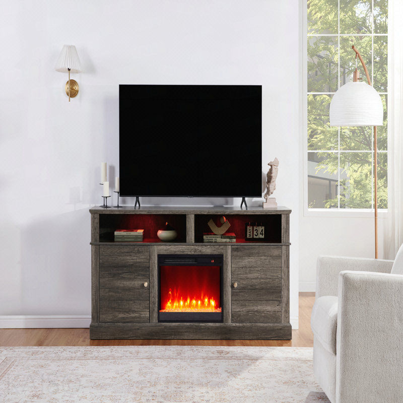 Console 70 po avec foyer et chauffage