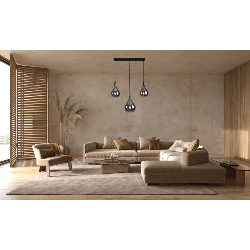 Dabrielle 3 - Light Polished Chrome Teardrop Pendant
