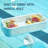 Rectangular Floating Serving Tray, Wicker Pool Floating Tray with Cup Holders, 13 LBS Capacity Floating Drink Holder for Sandbars, Spas, Bath, Pool Parties, White -1555901500