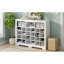 Armoire à chaussures blanche - élégante et spacieuse pour rangement moderne avec 24 pièces, faite de panneau de particules robuste