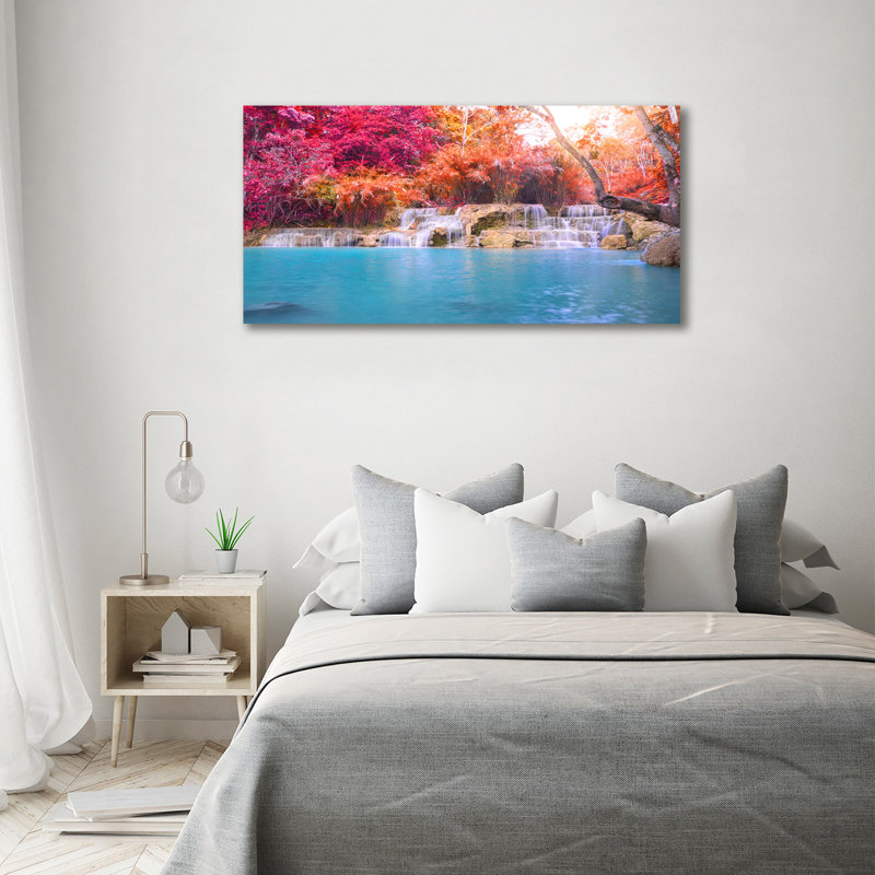Waterfall In The Forest - Wrapped Canvas Print