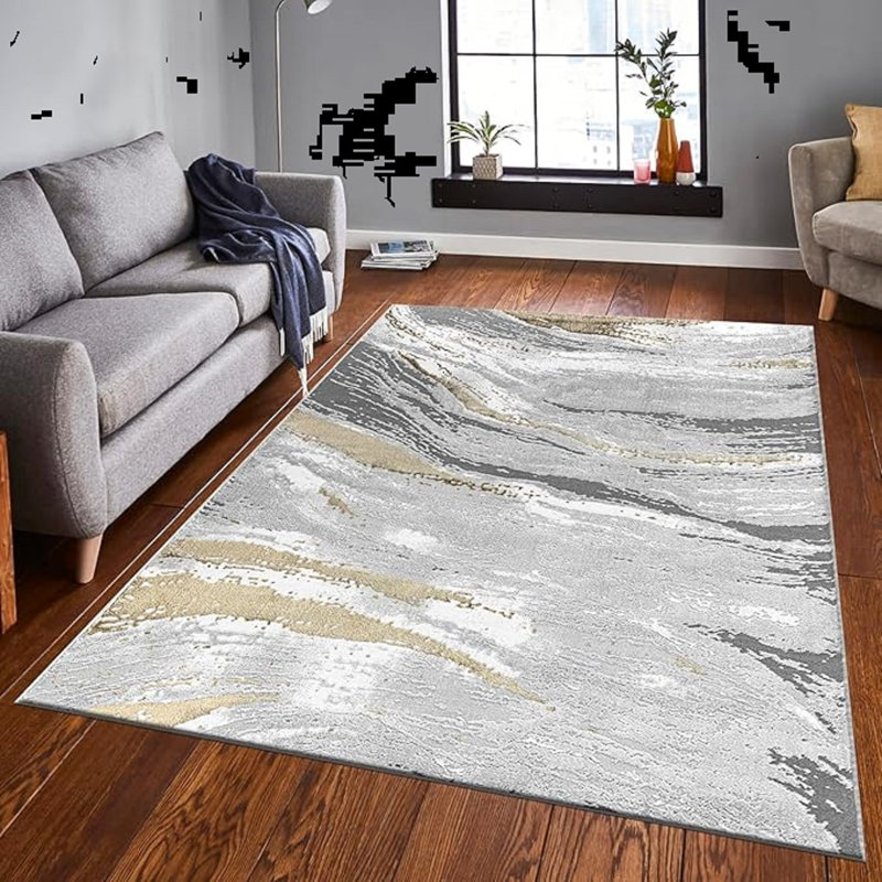 Abstract Shag Area Rug, Rectangle 160 x 230 cm