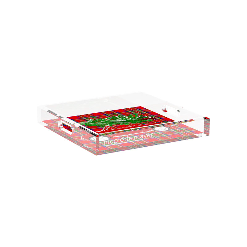 Acrylic Decorative Tray, 12"W x 12"D x 2"H