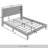 Linen Platform Wingback Bed -223115516-223115519