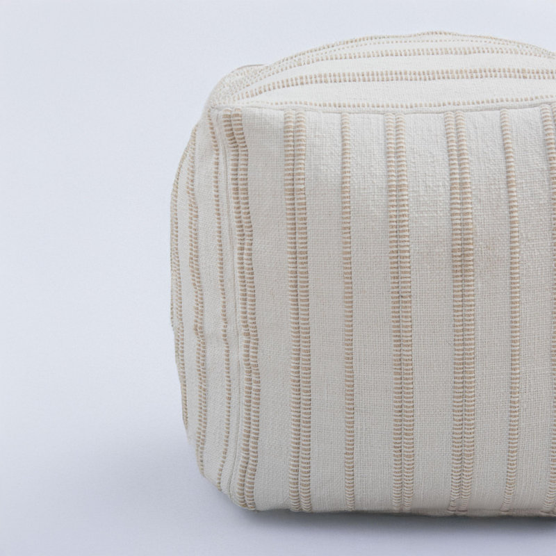 Pouf en coton tissé / polyester