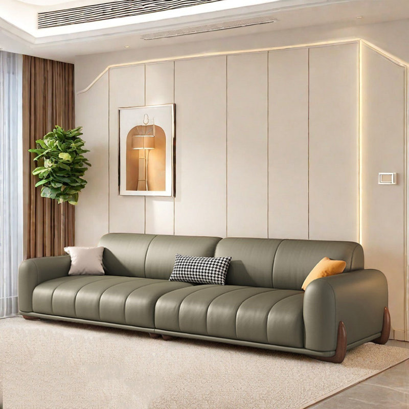 Canapé Minimalist, Olive, 4, H 31,8 po x l 110,2 po x P 37,4 po
