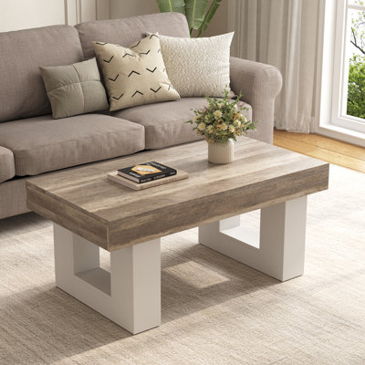 42" Farmhouse Coffee Table, Rustic Coffee Tables For Living Room
