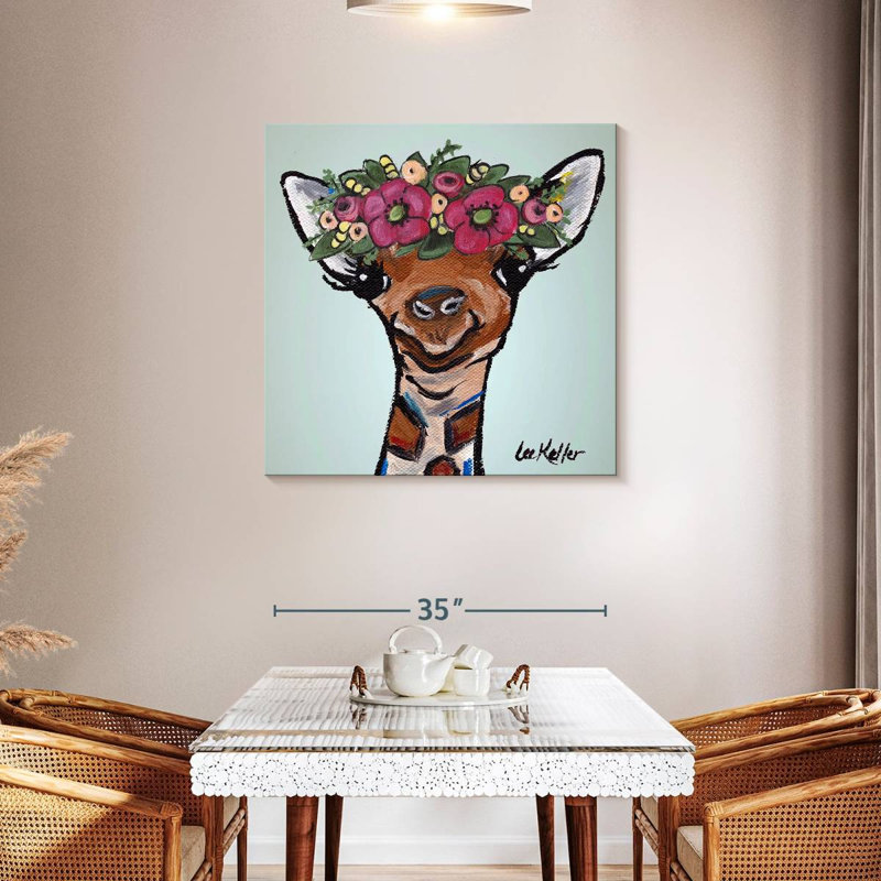 Brampt Giraffe Flower Crown, 36" H x 36" W