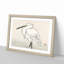 Snowy Egret by Kono Bairei - Picture Frame Painting Print-55725715-55725720