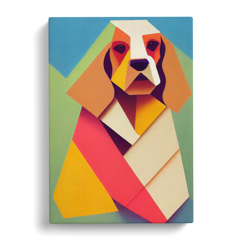 Cocker Spaniel Cubism - Wrapped Canvas, 60cm H x 40cm W x 3cm D