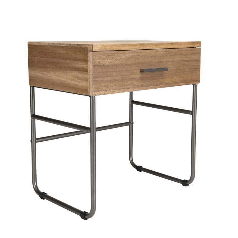 Audrina 50cm W Solid Wood Bedside Table