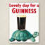 «Lovely Day For A Guinness X», affiche vintage sur toile tendue-17941756