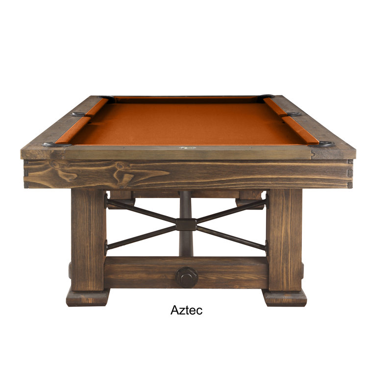 Rio Grande Slate Pool Table with Professional Installation Included, 7' 5", Weathered Bark, Golden