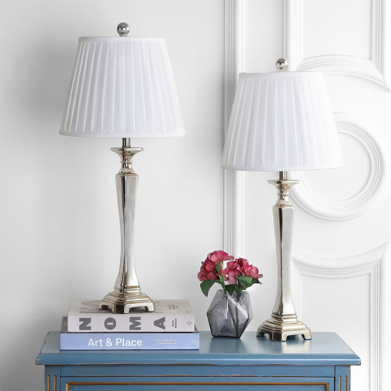 Gallien 27" Champagne Table Lamp Set, Cream