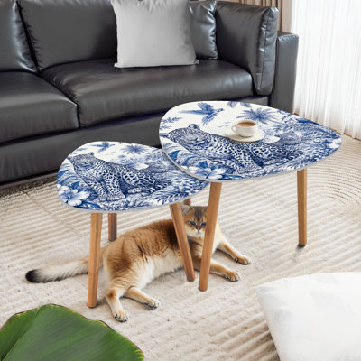 Ensemble de 2 tables basses gigognes Triangle