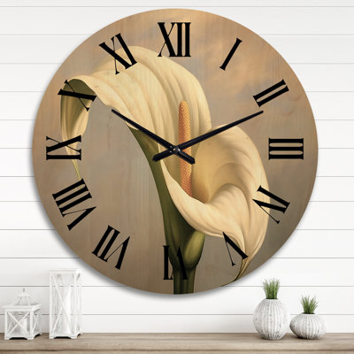 Horloge murale surdimensionnée en bois blanc et vert Lily Impressions